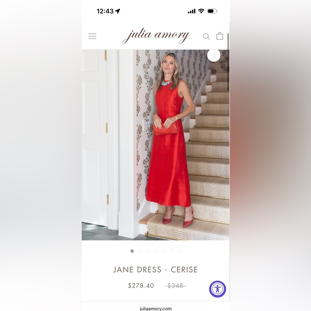 Julia Amory Jane Dress - Cerise